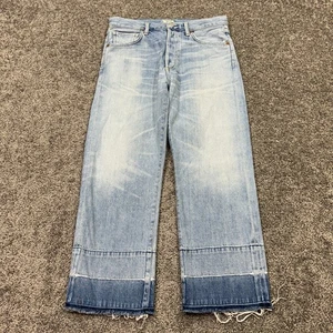 Pantalones de mezclilla Citizens Of Humanity para mujer 27 azul Cora crop relajado deshecho dobladillo preppy - Imagen 1 de 11