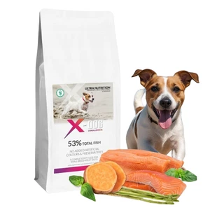 Hundefutter Trockenfutter Hund 12kg getreidefrei mit Forelle Lachs X-DOG - Bild 1 von 10
