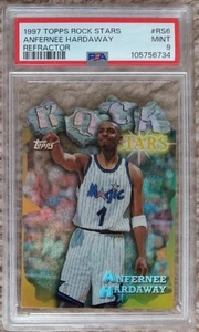 Topps Rock Stars Refractor RS6 1997 Anfernee Hardaway PSA 9 Orlando Magic - Imagen 1 de 2