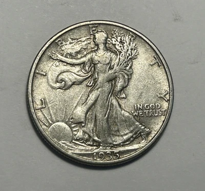 1935 S WALKING LIBERTY HALF DOLLAR XF - Image 1 of 2