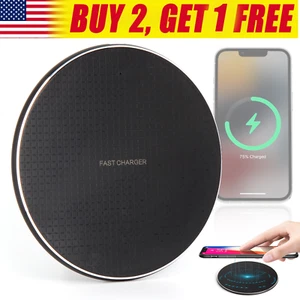 Wireless 10w Fast Charger Quick Charging Pad Dock For Samsung Iphone Android - Picture 1 of 13