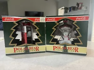 Coca Cola Vending Machine Mischief & Bear On A Bottle Opener 1995 Ornaments - Picture 1 of 5