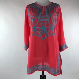 Gretchen Scott Design Damen Chiffon bestickt leichte Tunika Top Gr. XS - Bild 1 von 6