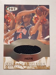 2001 SAGE BASKETBALL RICHARD JEFFERSON AUTHENTIC JERSEY CARD #145/175 - Picture 1 of 2