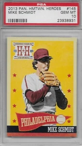 Panini Hometown Heroes #145 2013 Mike Schmidt Philadelphia Phillies PSA 10 GM-MT - Imagen 1 de 1