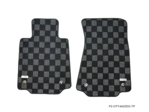 P2M Checkered Flag Race Carpet Floor Mats Set for Nissan RZ34 Z 400Z New - Picture 1 of 1