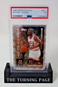 Michael Jordan 1996 Topps Pro Files #PF-3 [PSA 7] HoF Bulls David Robinson - Foto 1 di 3