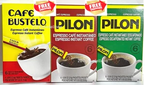 Instant Sticks Espresso coffee Pilon, Bustelo, Pilon Decafeinated exp / 2026 - Picture 1 of 8
