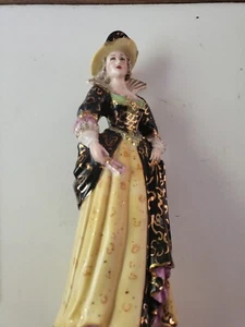 Statuina ceramica donna rinascimentale vintage - Made in Japan - alta 12" - Foto 1 di 5