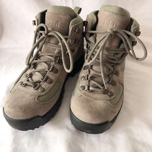 Excellent Condition LL Bean WQ25-04 Women's Gore-Tex Hiking Boots Gray/Green 6.5 - Picture 1 of 14