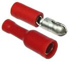 10 pairs of circular connectors for cables 0.5-1.5mm RED