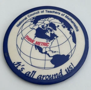 Pinback botón vintage del Consejo Nacional de Maestros de Matemáticas de la NCTM - Imagen 1 de 3