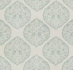 LEE JOFA CURTAIN FABRIC DESIGN Lido Print 3.7 METRES MIST LINEN BLEND - Picture 1 of 5