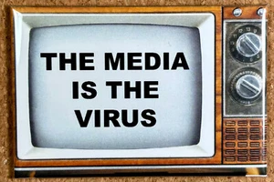 The Media Is The Virus Propaganda Toxic Fake News Lies 2X3" Magnet - Picture 1 of 1