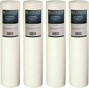 Bluonics 4 Stück Sediment Wasserfilter 4,5" x 20" (5 Mikron) Ersatzkartuschen - Bild 1 von 5