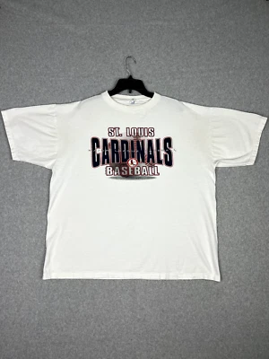 Vintage St Louis Cardinal Shirt Mens XL White MBL Front Logo Starter Made USA - Image 1 of 4
