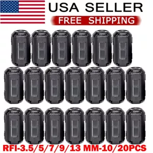 10/20PACK Ring Core Ferrite Bead Clamp Choke Coil EMI RFI Noise Filter Clip Snap - Picture 1 of 22