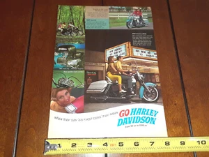 1967 HARLEY DAVIDSON ELECTRA GLIDE ORIGINAL AD - Picture 1 of 12