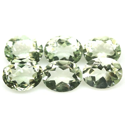 15.61 CT. Unheated 6Pcs Green Amethyst Uruguay Oval - Image 1 of 3