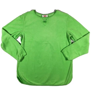 Quacker Factory Womens Top Sz S Green Studded Round Neck 3/4 Sleeve NWT - Picture 1 of 15