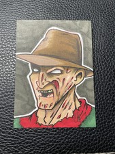 1) NIGHTMARE ON ELM STREET/ freddy krueger / ARTIST Sketch Card ACEO PSC