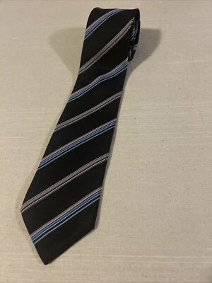 Corbata Mainline Rayas Paul Smith 100% Seda 4" X 59" Hecha a Mano Nottingham Azul/Rojo Foto 1 de 4