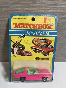 1971 Matchbox Lesney Superfast 40 Guildsman Windows NOS NOC *RARE CARD* - Picture 1 of 12