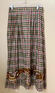 Vintage Orvis Bit & Bridle Skirt Womens Size 14 Horse Themed Print TAG Attached - Picture 1 of 6