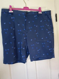 IZOD SALTWATER STRETCH MENS BLUE LOBSTER PRINT SALTWATER SHORTS - SIZE 42 - Picture 1 of 9