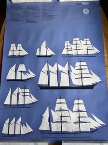 1972 Kiel Munich Olympics Sailing Poster - Picture 1 of 9