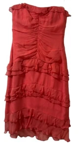 Neu mit Etikett David Meister 100 % Seide trägerloses Cocktailkleid Größe 6 - Bild 1 von 5