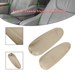 For Toyota Sienna 2005-2010 Leather Center Console Lid Armrest Pad Cover Beige - Picture 1 of 7