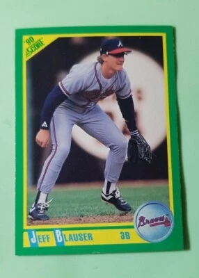 1990 Score Atlanta Braves Baseball Card #178 Jeff Blauser - Image 1 of 2