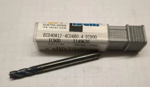 ISCAR 4mm END MILL ECO 40A12-4C04 IC900 CARBIDE 4 FLUTE - Imagen 1 de 4