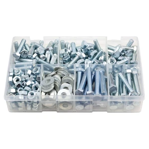 310Pcs Assorted Box of Mixed M8 Hardware Set Screws Nuts & Flat Washers - Picture 1 of 1