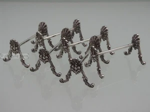 CHRISTOFLE Jugendstil - - - 6x MESSERBÄNKCHEN Alfenide - versilbert - - - - Picture 1 of 6