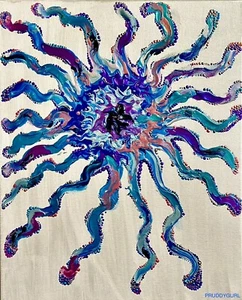 Acryl auf Leinwand AZURIT STARBURST (16""x 20"") - Bild 1 von 1