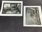 8 X 10 Black & White Photographs Village Children Boy Holding Toy Car Smiling