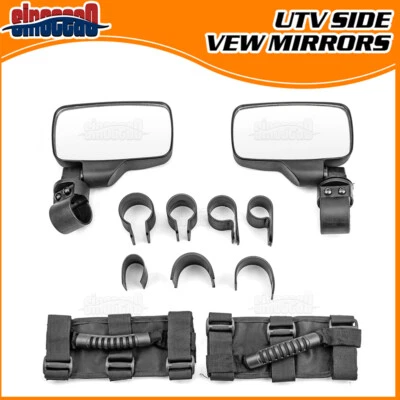 Espejos retrovisores laterales de 1,5-2" con abrazadera de manijas de agarre para Kawasaki Teryx 4 750 800 Foto 1 de 4