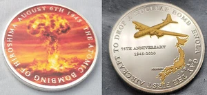 Enola Gay Gold Silver Coin I Hiroshima Nagasaki World War II Oppenheimer Film US - Foto 1 di 23