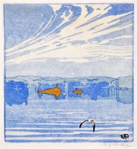 The Lake [woodcut] : Walter J. Phillips : 1920 :  Archival Quality Art Print