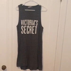 Victorias Secret Stretchy Sleepshirt TANK Night Gown PAJAMAS M Medium Dress Kiss - Picture 1 of 1