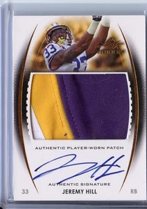 JEREMY HILL 2014 Leaf Trinity Auto 3 Color Jersey Patch RPA LSU Tigers - Picture 1 of 2