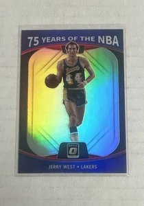 JERRY WEST 2021 22 PANINI DONRUSS OPTIC 75 YEARS OF THE NBA #40 SILVER PRIZM - Picture 1 of 2