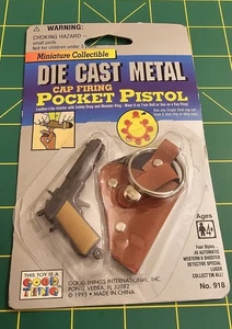 Pistola de bolsillo de disparo con tapa de metal fundido a presión miniatura de colección NOS, Bin V - Imagen 1 de 2