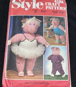 Vintage Style 4192 sewing pattern Miss Piggy Pig in TUTU Leotard Track Suit - Picture 1 of 7