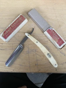Rasoio Antisettico Rudolf Schmidt Bambola 205 Solingen Rasiermesser Rasoir Razor - Foto 1 di 13
