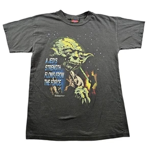 Vintage Star Wars Yoda Shirt Youth Large Jedi Strength Force Lucasfilm 90s Tee - Picture 1 of 8