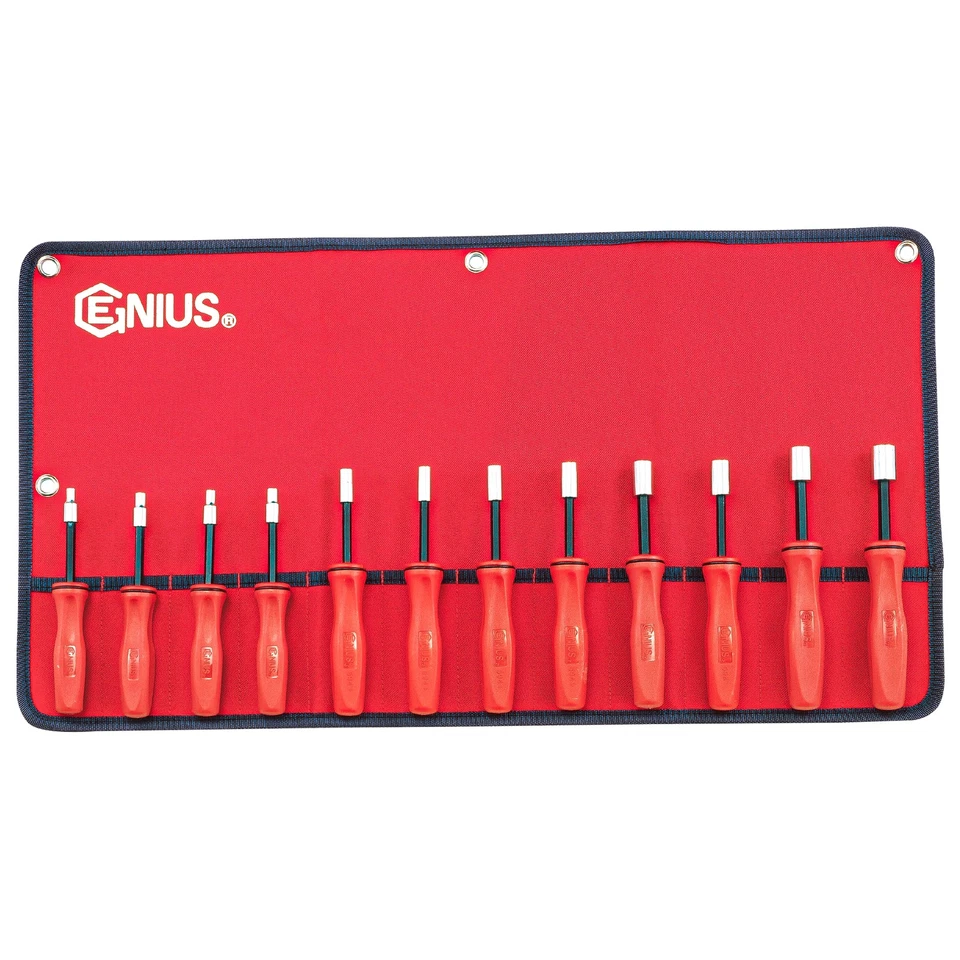 Genius Tools conjunto de driver de porca sextavada métrica 12 peças, tamanhos 6mm-19mm, cromo Vanad... - Imagem 1 de 1
