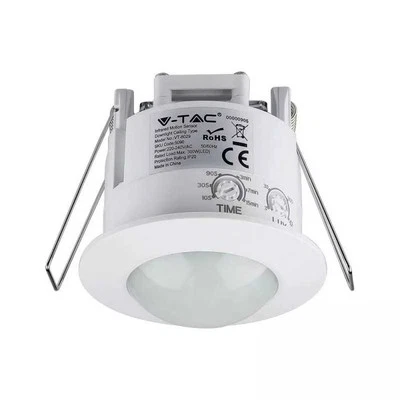 V-TAC VT-8029 Sensore di movimento infrarossi PIR 360° a incasso da soffitto  IP - Immagine 1 di 4